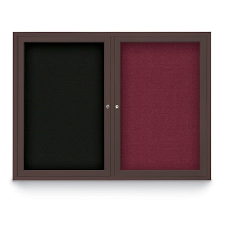 United Visual Products Corkboard, Buff /Black, 18" x 24" UV414I-BLACK-BUFF